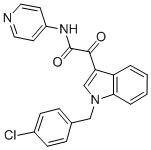 2-(1-(4-氯苄基)-1H-吲哚-3-基)-2-氧代-N-(吡啶-4-基)乙酰胺, 204205-90-3, 结构式