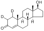 テストステロン-1,2-D2 化学構造式
