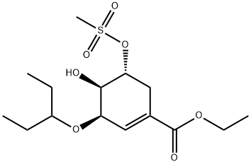 (3R,4R,5R)-3-(1-Ethylpropoxy)-4-hydroxy-5-[(Methylsulfonyl)oxy]-1-cyclohexene-1-carboxylic Acid Ethyl Ester Struktur