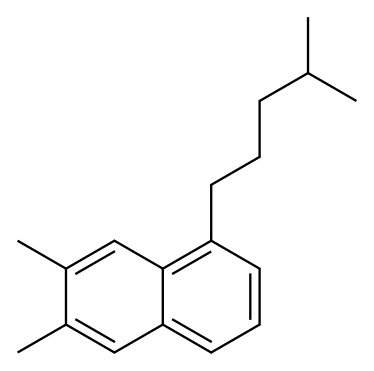 2,3-ジメチル-5-(4-メチルペンチル)ナフタレン, IN ISOOCTANE (500ΜG/ML) 化学構造式