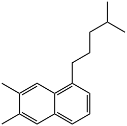 2,3-DIMETHYL-5-(4-METHYLPENTYL)NAPHTHALENE, 204256-07-5, 结构式