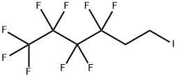 1H,1H,2H,2H-ノナフルオロヘキシル ヨージド 化学構造式