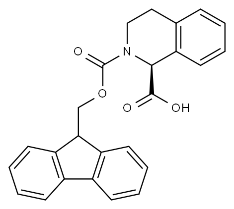 FMOC-L-1,2,3,4-TETRAHYDROISOQUINOLINE-1-CARBOXYLIC ACID,204317-99-7,结构式