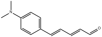 (2E,4E)-5-[4-(ジメチルアミノ)フェニル]-2,4-ペンタジエナール 化学構造式