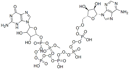 [(2R,3S,4R,5R)-5-(2-amino-6-oxo-3H-purin-9-yl)-3,4-dihydroxyoxolan-2-yl]methyl [[[[[[(2R,3S,4R,5R)-5-(6-aminopurin-9-yl)-3,4-dihydroxyoxolan-2-yl]methoxy-hydroxyphosphoryl]oxy-hydroxyphosphoryl]oxy-hydroxyphosphoryl]oxy-hydroxyphosphoryl]oxy-hydroxyphosphoryl] hydrogen phosphate|
