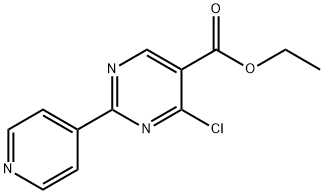 4-クロロ-2-(ピリジン-4-イル)ピリミジン-5-カルボン酸エチル 化学構造式