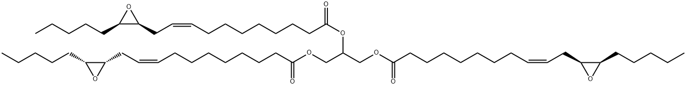 9-Undecenoic acid, 11-(2S,3R)-3-pentyloxiranyl-, 1,2,3-propanetriyl ester, (9Z,9Z,9Z)- Struktur