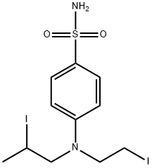 4-[N-(2-Iodoethyl)-N-(2-iodopropyl)amino]benzenesulfonamide 结构式
