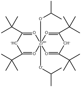 二异丙氧化锆双(2,2,6,6-四甲基-3,5-庚二酮酸), 204522-78-1, 结构式