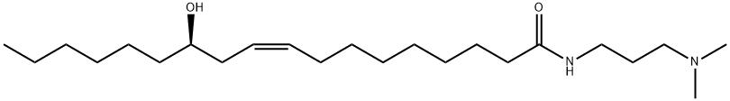 [R-(Z)]-N-[3-(dimethylamino)propyl]-12-hydroxy-9-octadecenamide  Struktur