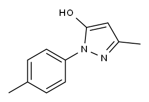 3-甲基-1-(4-甲基苯基)-1H-吡唑-5-醇 结构式