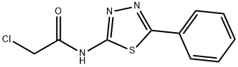 2-クロロ-N-(5-フェニル-1,3,4-チアジアゾール-2-イル)アセトアミド 化学構造式