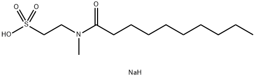 sodium 2-(decanoyl-methyl-amino)ethanesulfonate Struktur