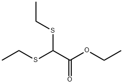 ビス(エチルチオ)酢酸エチル 化学構造式