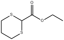 1,3-ジチアン-2-カルボン酸 エチル 化学構造式