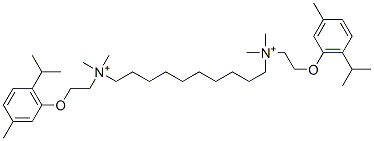 Decamethylenebis[dimethyl[2-(thymyloxy)ethyl]aminium] Struktur