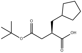 (R)2-环戊基甲基-丁二酸-1-叔丁酯, 204637-77-4, 结构式