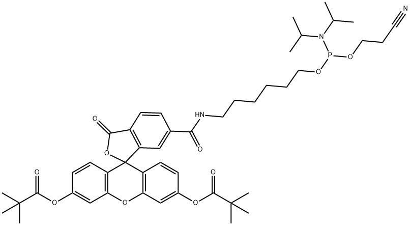 5'-荧光素氨基磷酸酯 结构式