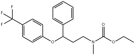 Ethyl N-methyl-N-[3-phenyl-3-[4-(trifluoromethyl)phenoxy]propyl]carbamate Struktur