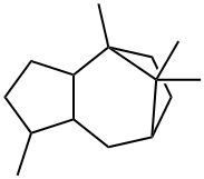 Decahydro-1,4,9,9-tetramethyl-4,7-methanoazulene Struktur