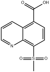 5-Quinolinecarboxylic  acid,  8-(methylsulfonyl)- Structure