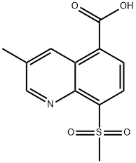 5-Quinolinecarboxylic  acid,  3-methyl-8-(methylsulfonyl)- Structure