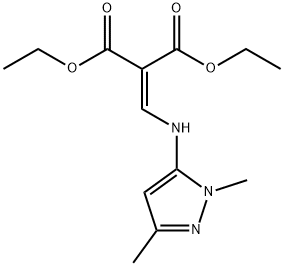 DIETHYL 2-[[(1,3-DIMETHYL-1H-PYRAZOL-5-YL)AMINO]METHYLIDENE]MALONATE Struktur