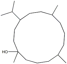 (-)-4-Isopropyl-1,7,11-trimethylcyclotetradecanol Structure