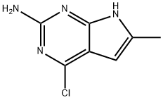 2-Amino-4-chloro-6-methyl-7H-pyrrolo[2,3-d]pyrimidine Structure