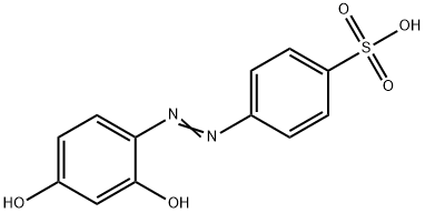 4-[(2,4-dihydroxyphenyl)azo]benzenesulphonic acid, 2050-34-2, 结构式