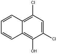 2,4-ジクロロ-1-ナフトール 化学構造式