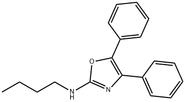 N-ブチル-4,5-ジフェニル-2-オキサゾールアミン 化学構造式