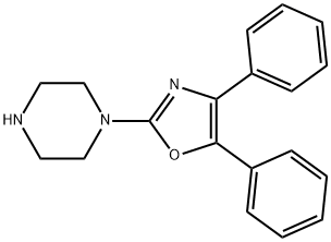 1-(4,5-ジフェニル-2-オキサゾリル)ピペラジン 化学構造式