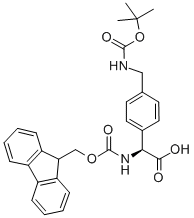 FMOC-D, L-PHG(4-CH2NHBOC) Struktur