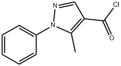 5-メチル-1-フェニルピラゾール-4-カルボニルクロリド 化学構造式