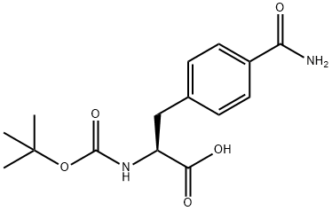 BOC-L-4-カルバモイルPHENYLALANINE 化学構造式