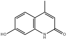 7-HYDROXY-4-METHYL-2(1H)-QUINOLONE 结构式