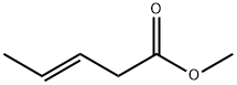 trans-3-ペンテン酸メチル 化学構造式