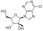 6-氯-9-(2-C-甲基-beta-D-呋喃核糖基)-9H-嘌呤, 205171-05-7, 结构式