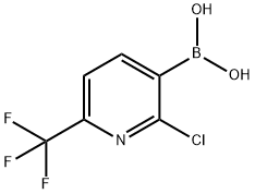 2-三氟甲基-6-氯-5-吡啶硼酸 结构式
