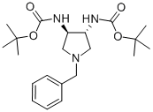 (R,R)-N-BENZYL-3,4-TRANS-(N-BOC)-DIAMINOPYRROLIDINE Structure