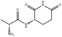 Propanamide, 2-amino-N-[(3S)-2,6-dioxo-3-piperidinyl]-, (2R)- Struktur