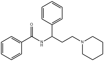 N-[1-phenyl-3-piperidinopropyl]benzamide  Struktur