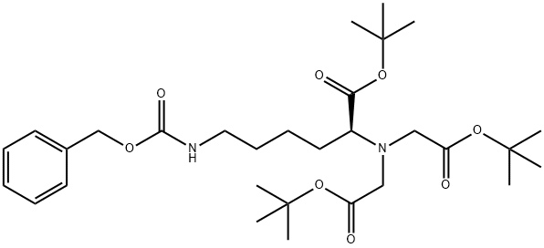 N2,N2-Bis[2-(1,1-diMethylethoxy)-2-oxoethyl]-N6-[(phenylMethoxy)carbonyl]-L-lysine 1,1-DiMethylethyl Ester Structure