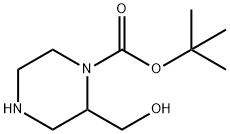 1-BOC-2-羟甲基哌嗪, 205434-75-9, 结构式