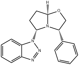 (3S,5R,7AR)-5-(BENZOTRIAZOL-1-YL)-3-PHENYL[2,1-B]OXAZOLOPYRROLIDINE Structure
