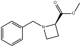 (2R)-1-ベンジルアゼチジン-2-カルボン酸メチル 化学構造式