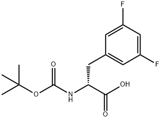BOC-D-3,5-ジフルオロフェニルアラニン 化学構造式