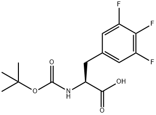 BOC-3,4,5-トリフルオロ-L-フェニルアラニン 化学構造式