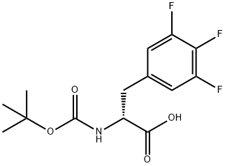 BOC-D-3,4,5-三氟苯基丙氨酸, 205445-55-2, 结构式